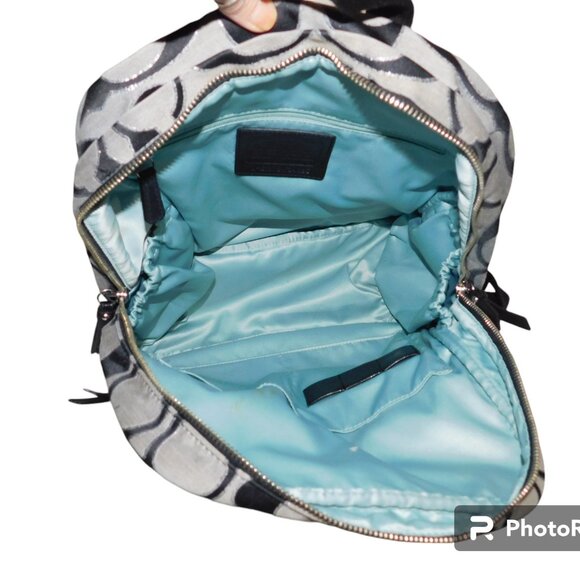 Coach Daisy Outline Signature Metallic Backpack - Picture 14 of 15